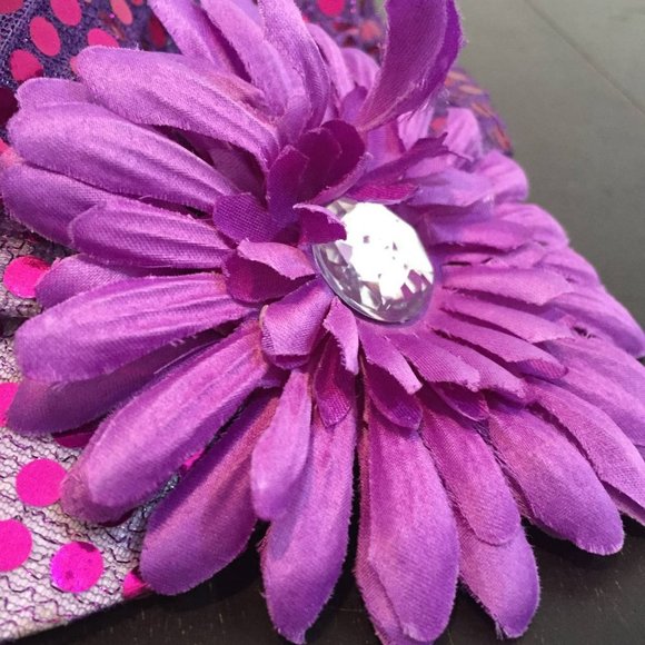 Purple Sparkle Flower Hat - Picture 3 of 6